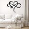 11.4x13.7 inch Infinity Heart Metal Wall Decor, Unique Infinity Heart Wall Decor Love Sign Plaque Steel Art Geometric Bedroom Ornaments Cut Out for Home Wedding Decor Hanging Family Living Room (Black)
